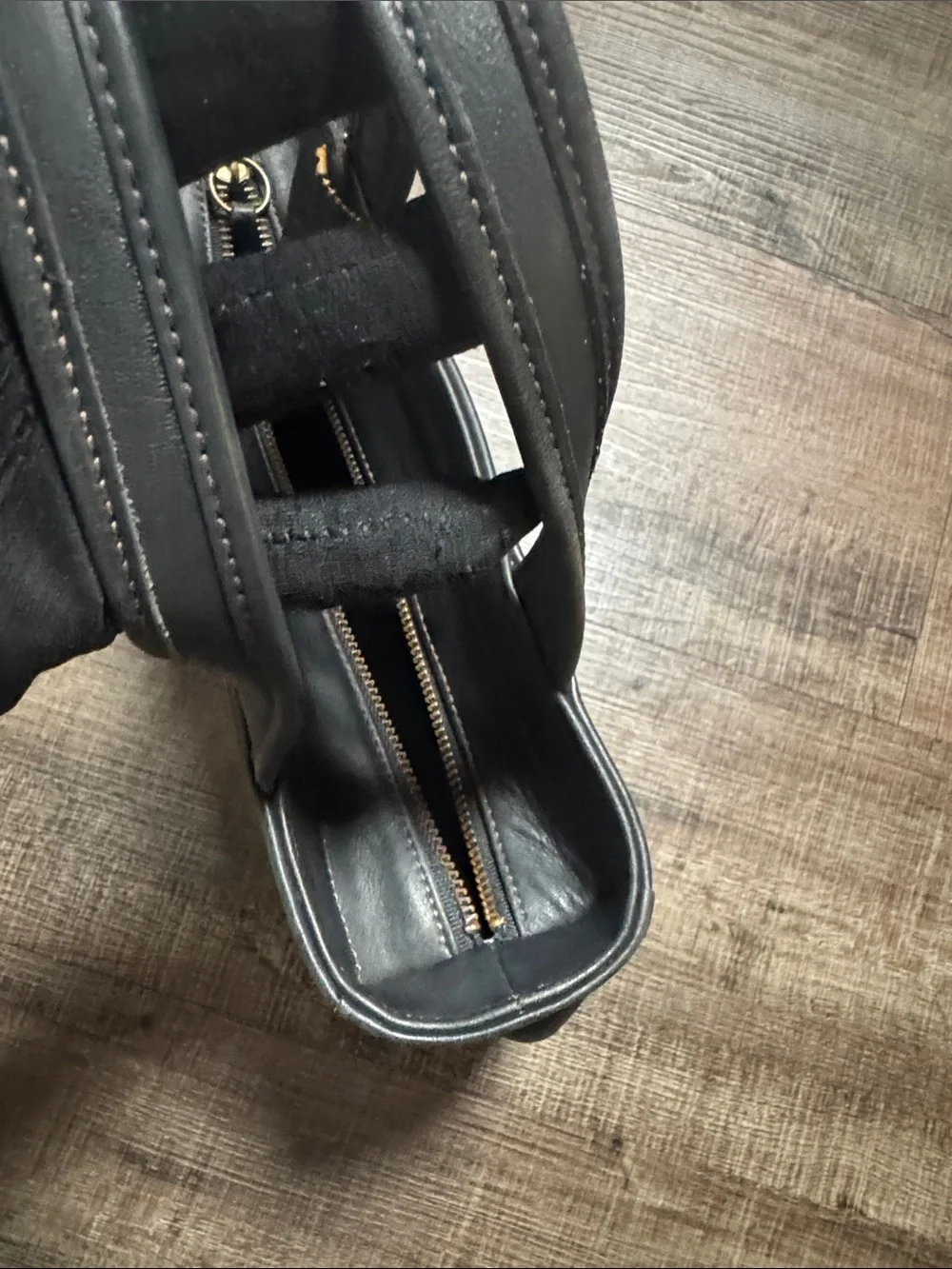 vintage black leather Coach Bleecker Satchel